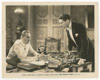 7b564 YELLOW TICKET 8x10 still '31 Laurence Olivier in tuxedo glares at seated Lionel Barrymore!