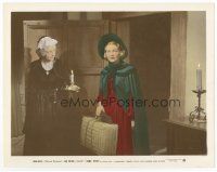 7b065 JANE EYRE color 8x10 still '44 scared Joan Fontaine arrives at Rochester's home!