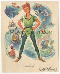7b074 PETER PAN color 8x10 still '53 Disney, great art of Peter + scenes from the cartoon movie!