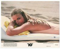 7b045 '10' 8x10 mini LC #2 '79 Blake Edwards, sexiest close up of Bo Derek with cornrows on beach!
