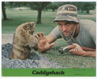 7b050 CADDYSHACK 8x10 mini LC #2 '80 best c/u of Bill Murray on golf course with hose & gopher!