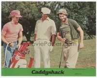 7b052 CADDYSHACK 8x10 mini LC #5 '80 Chevy Chase, Bill Murray & Michael O'Keefe on golf course!