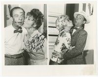 7c166 BETTY LYNN signed 8x10 REPRO still '89 Thelma Lou kissing Don Knotts on Andy Griffith Show!