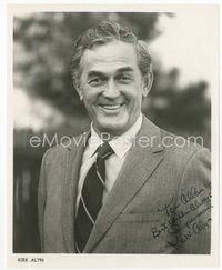 7c261 KIRK ALYN signed 8x10 REPRO still '80s smiling portrait in suit & tie years after Superman!