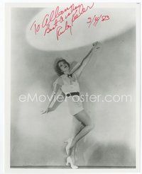 7c301 RUBY KEELER signed 8x10 REPRO still '83 leaning against wall in a dancing pose!