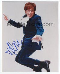 7c277 MIKE MYERS signed color 8x10 REPRO still '00s wacky portrait in costume as Austin Powers!
