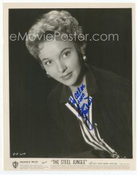 7c015 BEVERLY GARLAND signed CanUS 8x10 still '55 waist-high portrait from The Steel Jungle!