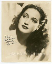 7c042 DOROTHY LAMOUR signed deluxe 8x10 still '47 head & shoulders portrait with bare shoulders!