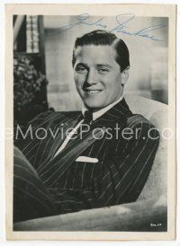 7c062 GORDON MACRAE signed 5x7 still '49 seated youthful portrait in tie and jacket!