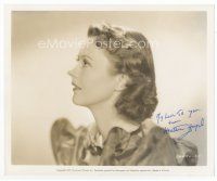 7c065 HEATHER ANGEL signed 8x10 still '39 head & shoulders profile portrait from Federal Offense!