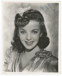 7c068 IDA LUPINO signed 8x10 still '30s head & shoulders smiling portrait by Welbourne!