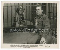 7c080 JIMMY ELLISON signed 8x10 still '52 in jail cell next to Johnny Mack Brown!