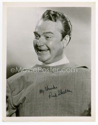 7c129 RED SKELTON signed TV 8x10 still '51 happy as a lark before his first TV show ever!