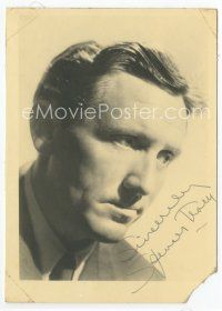 7c137 SPENCER TRACY signed deluxe 5x7 still '30s head & shoulders portrait of the intense star!