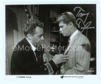 7c143 TROY DONAHUE signed TV 8x10 still R60s close up with Navy man from A Summer Place!