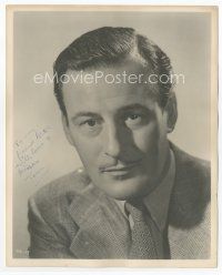 7c142 TOM CONWAY signed deluxe 8x10 '40s great head & shoulders portrait of The Falcon!