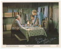 7c018 BUDDY EBSEN signed color 8x10 still '64 with Dullea & Nettleton from Mail Order Bride!