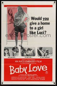 7d053 BABY LOVE 1sh '69 would you give a home to a girl like Luci, a BAD girl!