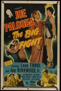 7d073 BIG FIGHT 1sh '49 Joe Palooka, Leon Errol, Joe Kirkwood Jr., boxing!