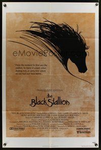 7d087 BLACK STALLION 1sh '79 Kelly Reno, Teri Garr, Carroll Ballard, great horse artwork!