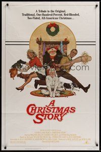 7d151 CHRISTMAS STORY 1sh '83 best classic Christmas movie, great art by Robert Tanenbaum!