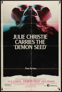 7d206 DEMON SEED 1sh '77 Julie Christie is profanely violated by a demonic machine!