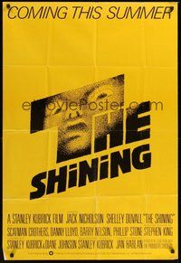 7d772 SHINING advance English 1sh '80 Stephen King & Stanley Kubrick horror masterpiece!