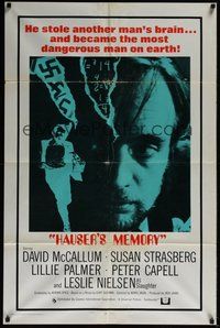 7d374 HAUSER'S MEMORY int'l 1sh '70 David McCallum became the most dangerous man on earth!