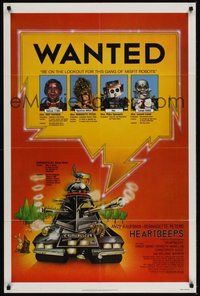 7d380 HEARTBEEPS 1sh '81 Andy Kaufman, Bernadette Peters, Randy Quaid, really wacky robots!
