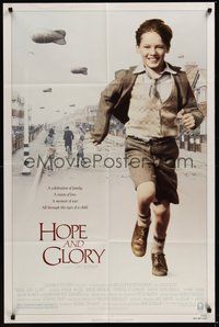 7d410 HOPE & GLORY 1sh '87 John Boorman's childhood memories of England during World War II!