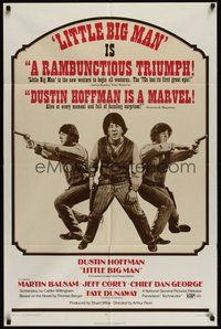 7d526 LITTLE BIG MAN style B 1sh '71 Dustin Hoffman-the most neglected hero in history, Arthur Penn