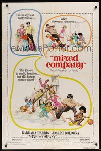 7d581 MIXED COMPANY style A 1sh '74 Barbara Harris, Frank Frazetta art from interracial comedy!