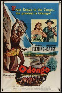 7d648 ODONGO 1sh '56 Rhonda Fleming in an African adventure sweeping from Kenya to Congo!