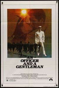 7d649 OFFICER & A GENTLEMAN 1sh '82 Richard Gere & Debra Winger in love & in the U.S. Navy!