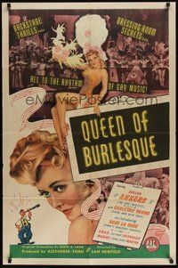 7d703 QUEEN OF BURLESQUE 1sh '46 super sexy showgirl Evelyn Ankers is the Body Beautiful!
