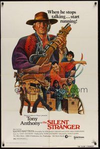 7d776 SILENT STRANGER 1sh '75 Lo straniero di silenzio, art of Tony Anthony by Jarvis!