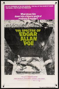7d804 SPECTRE OF EDGAR ALLAN POE 1sh '74 what drove him to a bizarre world of madness & murder?