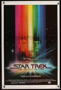 7d811 STAR TREK advance 1sh '79 cool art of William Shatner & Leonard Nimoy by Bob Peak!