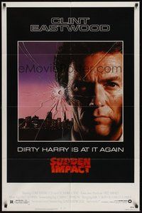 7d825 SUDDEN IMPACT 1sh '83 Clint Eastwood is at it again as Dirty Harry, great image!