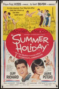 7d827 SUMMER HOLIDAY 1sh '63 Peter Yates directed, Cliff Richard, sexy Lauri Peters in bikini!