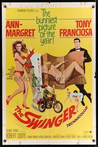 7d841 SWINGER 1sh '66 super sexy Ann-Margret, Tony Franciosa, the bunniest picture of the year!
