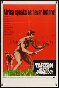 7d849 TARZAN & THE JUNGLE BOY 1sh '68 could Mike Henry find him in the wild jungle?