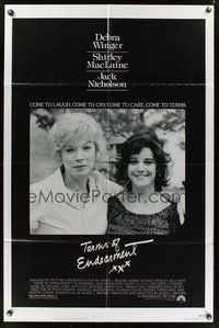 7d855 TERMS OF ENDEARMENT 1sh '83 great close up of Shirley MacLaine & Debra Winger!