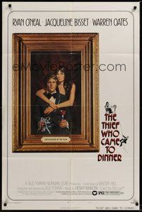 7d867 THIEF WHO CAME TO DINNER style B 1sh '73 Richard Amsel art of Ryan O'Neal, Jacqueline Bisset!