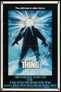 7d868 THING 1sh '82 John Carpenter, cool sci-fi horror art, the ultimate in alien terror!