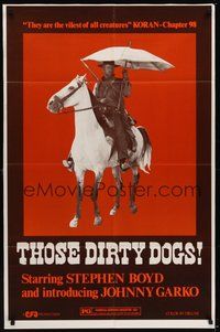7d869 THOSE DIRTY DOGS 1sh '74 Gianni Garko, Stephen Boyd, spaghetti western!