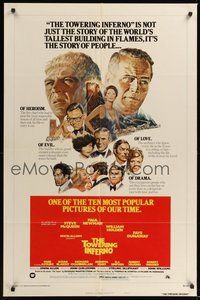 7d900 TOWERING INFERNO style B 1sh R76 Steve McQueen, Paul Newman, cool totally different art!