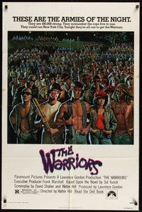 7d950 WARRIORS 1sh '79 Walter Hill, Jarvis artwork of the armies of the night!
