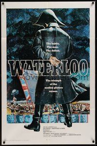 7d951 WATERLOO int'l 1sh '70 great artwork of Rod Steiger as Napoleon Bonaparte!