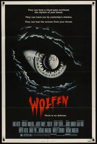 7d979 WOLFEN 1sh '81 really cool horror art of moon & clouds as eye, There is no defense!
